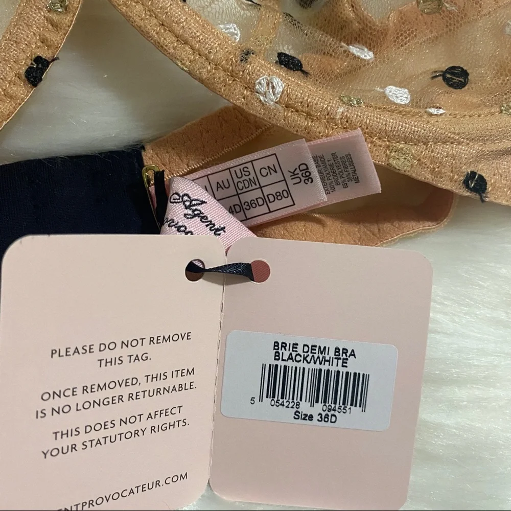 Agent Provocateur Brie Polka Dot Demi Bra NWT - Picture 5 of 7